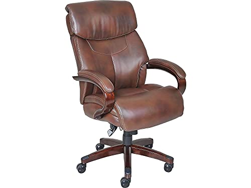 La-Z-Boy La-Z-Boy Bradley Bonded Leather Executive Chair (Roasted Ches — Build quality and design details up close