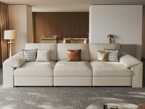 EASE MOOSE EASE MOOSE Sectional Faux Leather Sofa, Scratch Resistant C — Design and materials in detail