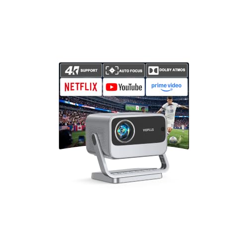 VOPLLS [Officially-Licensed APP] 4K Projector with WiFi and Bluetooth, — Size, capacity and configuration compared
