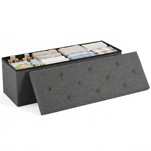 DUMOS 43 Inch Folding Storage Ottoman Bench, Large Hidden Storage Ches — Side-by-side comparison of top picks in this category