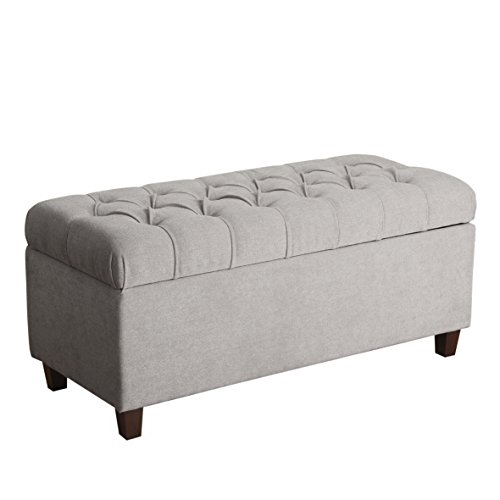 HomePop Homepop Home Decor | Tufted Ainsley Button Storage Ottoman Ben — Build quality and design details up close
