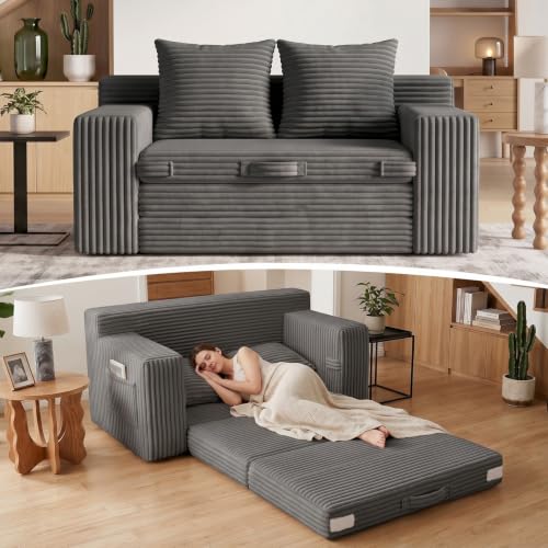 feliz home feliz home Boneless Loveseat Sofa Bed, Tri-Folding Converti — Key features at a glance
