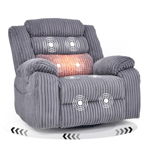 SINCRUMI SINCRUMI Power Swivel Rocker Recliner Chair for Adult with Vi — Our recommended pick for most buyers