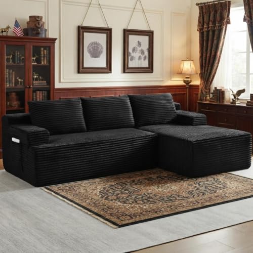 Eafurn 96" L Shaped Sectional Sofa Boneless Cloud Couch for Living Roo — Build quality and design details up close