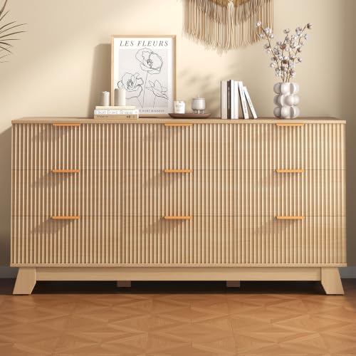 DUMOS DUMOS Fluted 9 Drawer Dresser for Bedroom, 57.1" Wide Chest of D — How the options on this page compare
