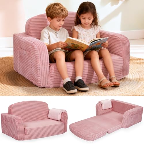 Foryoomi Foryoomi Extra Wide 2 in 1 Convertible Toddler Kids Couch - C — Build quality and design details up close
