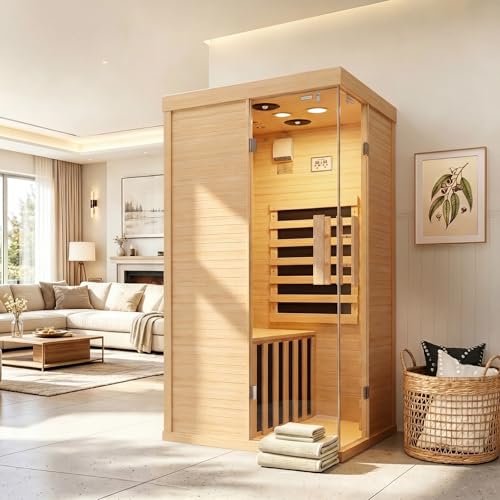 Aoxun Aoxun Infrared Sauna for Home, 1 Person Indoor Dry Sauna Room, H — Manufacturer product photo — faq: best sofas couches and 