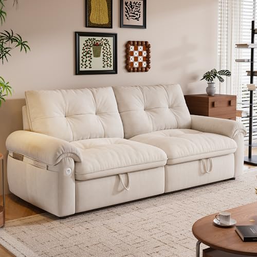 howcool howcool Queen Sleeper Sofa Bed, 77" Pull Out Couch — Build quality and design details up close