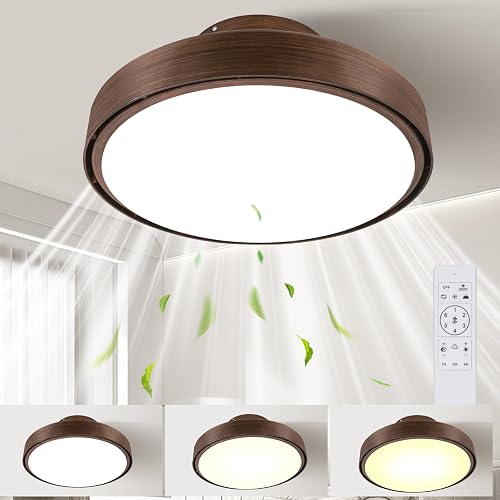 Bladeless Ceiling Fan with Light and Remote, 20" Flush Mount Low Profi — Manufacturer product photo — alternative options for best