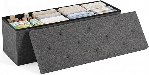 DUMOS 43 Inch Folding Storage Ottoman Bench, Large Hidden Storage Ches — Side-by-side comparison of top picks in this category