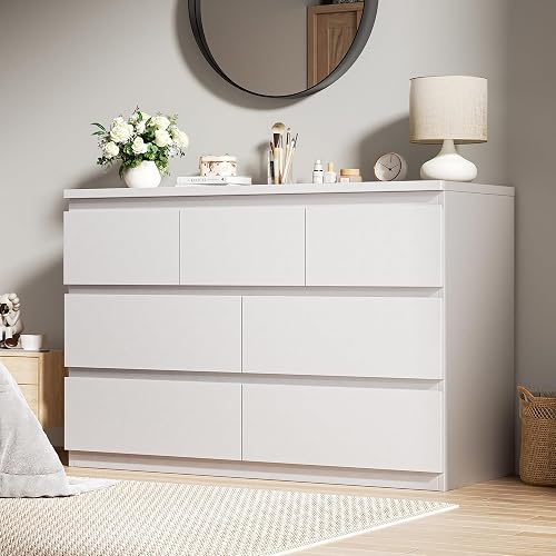 Orgobysol White 7 Drawer Dresser for Bedroom,Modern Wood Chest of Draw — Our recommended pick for most buyers