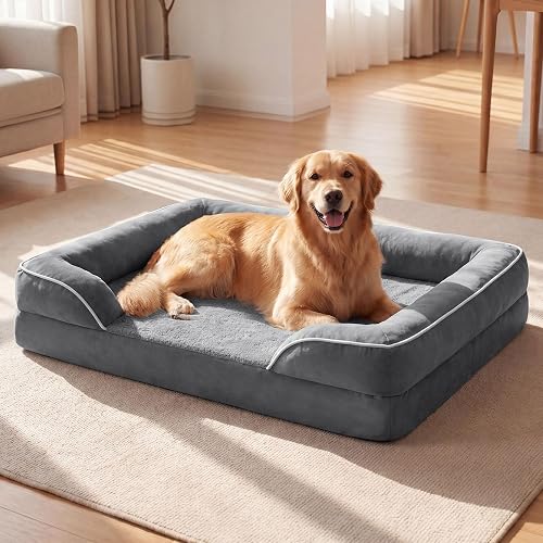 EOBUSKOR Orthopedic Dog Beds for Extra Large Dogs, Heavy Duty Waterpro — Size, capacity and configuration compared
