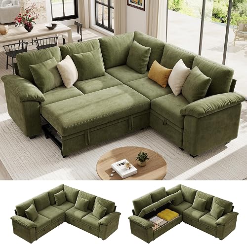 Ihanherry 86" Modular Sectional Sofa with Pull Out Bed, 5-Seater L Sha — Our recommended pick for most buyers