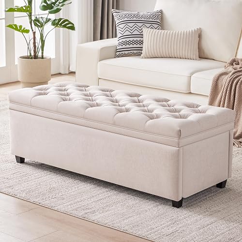 Mangodan 50" Storage Ottoman Bench, Tufted Ottoman with Storage for Li — Our recommended pick for most buyers